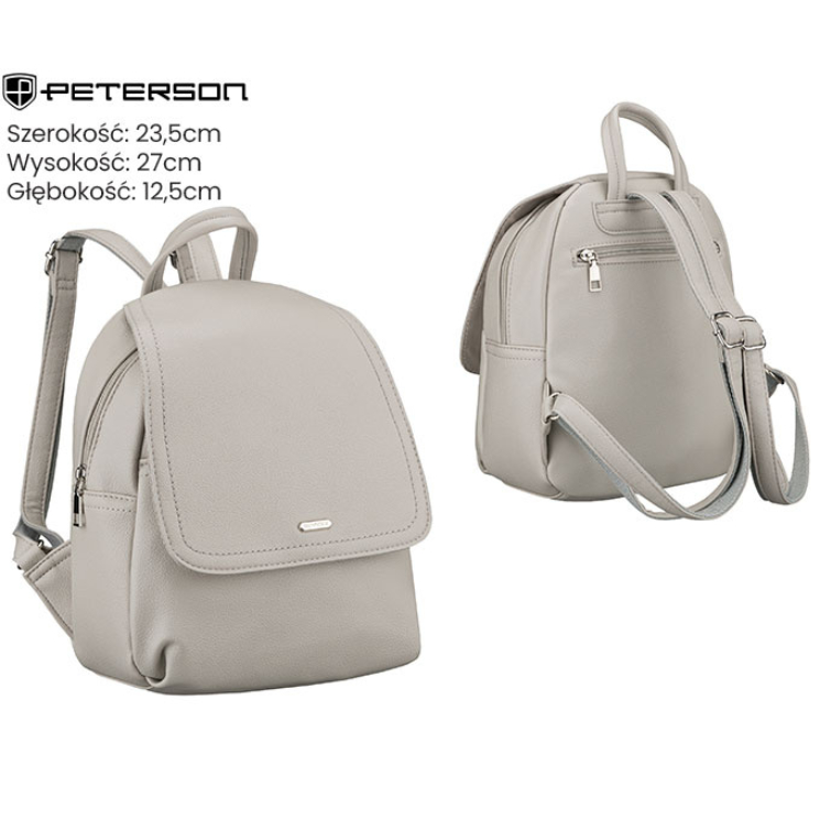 PU R-6739 Szürke női hátizsák