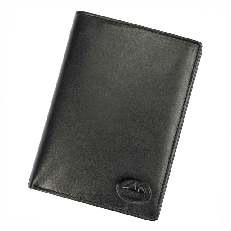 Fekete színű Valódi bőr Pénztárca RFID védelemmel