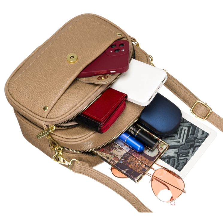 Komplet torebka + saszetka PU R-KP-17-A19 D.Beige