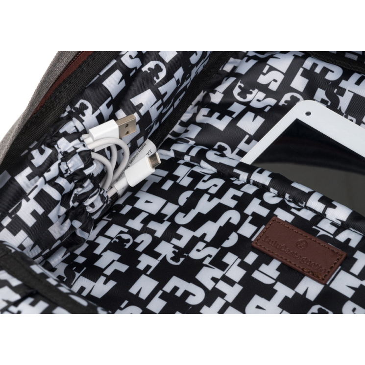 LULUCASTAGNETTE NANO GRIS/BORDO textil hátizsák