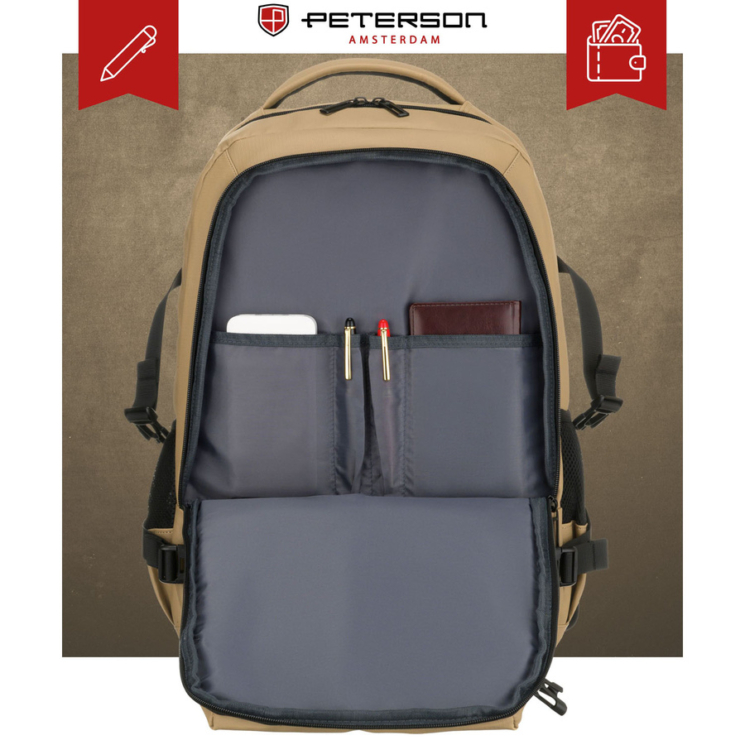 Peterson Hátizsák PTN HY242 khaki színű