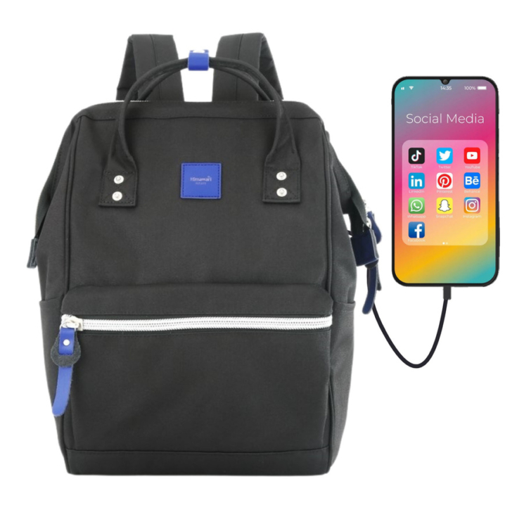 HIMAWARI fekete laptop hátizsák 1881-06(1)