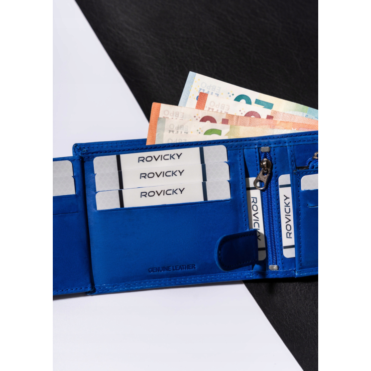 Férfi bőr pénztárca AW-N5-MAL R.Blue