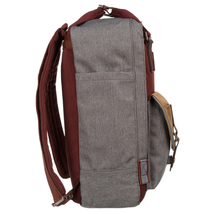 LULUCASTAGNETTE NANO GRIS/BORDO textil hátizsák