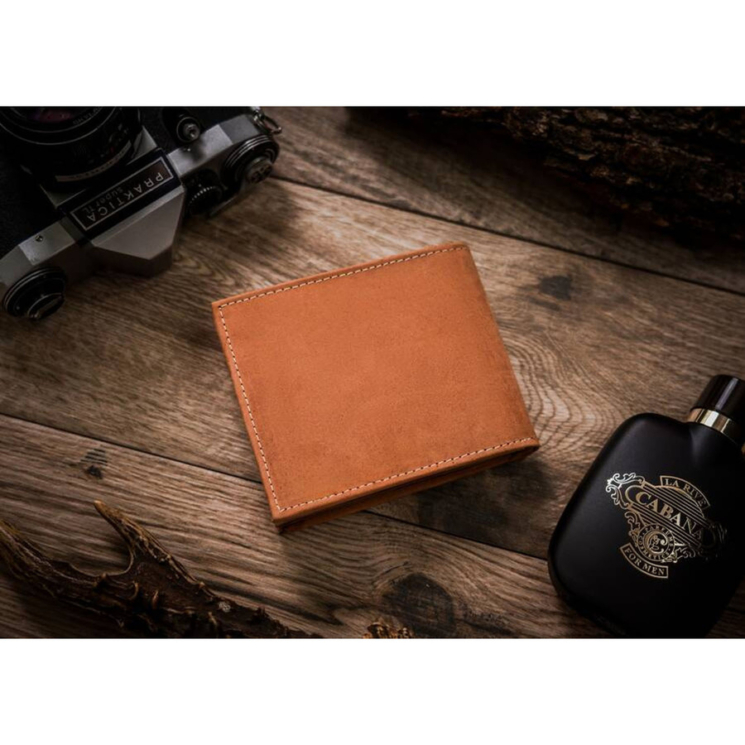 Férfi bőr pénztárca N992-CHM-DOG-2-BL Cognac