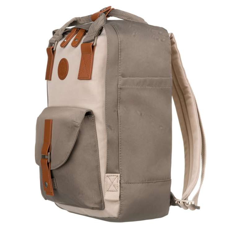 LULUCASTAGNETTE NANO GRIS/ECRU textil hátizsák