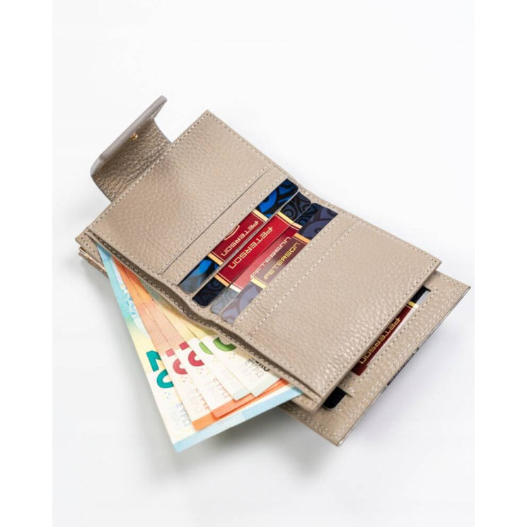 PETERSON PTN 42329-BF ezüst RFID bőr pénztárca