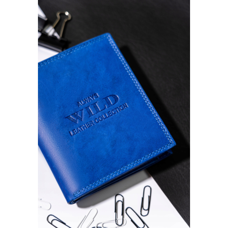 Férfi bőr pénztárca AW-N890-MAL R.Blue
