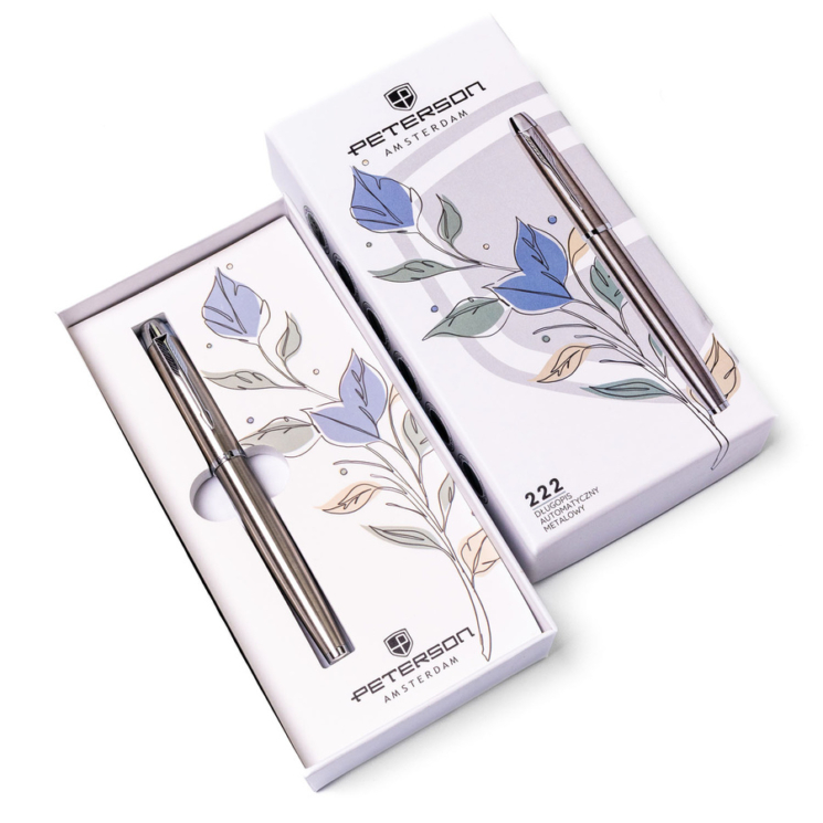 Peterson PTN 222-GB Silver-Silver golyóstoll dobozban