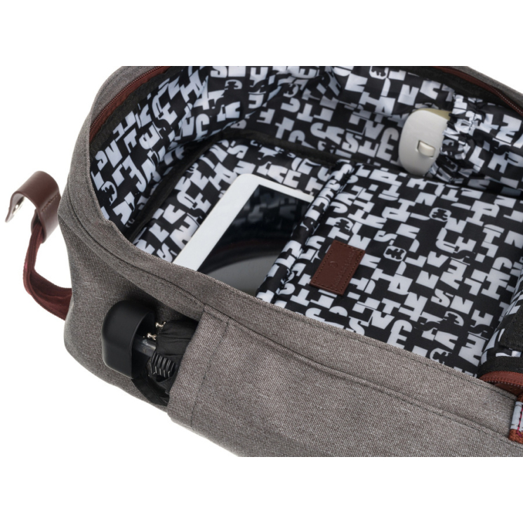 LULUCASTAGNETTE NANO GRIS/BORDO textil hátizsák