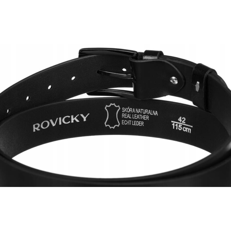 Férfi bőr öv RV-27-SPL Fekete