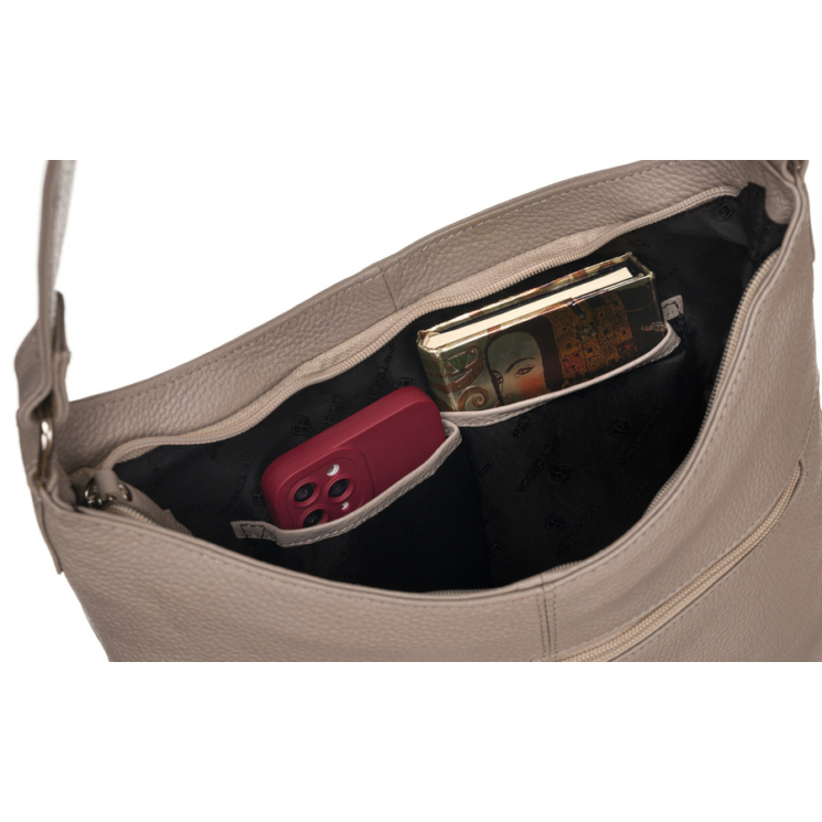 PETERSON bőrtáska + pénztárca PTN 6104-DS D.Beige
