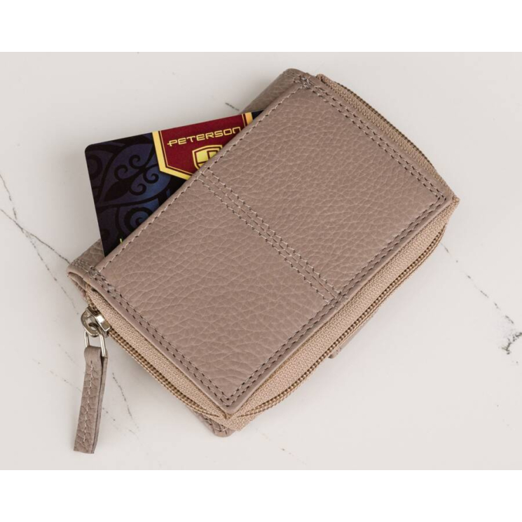 PETERSON bőrtáska + pénztárca PTN 6104-DS D.Beige