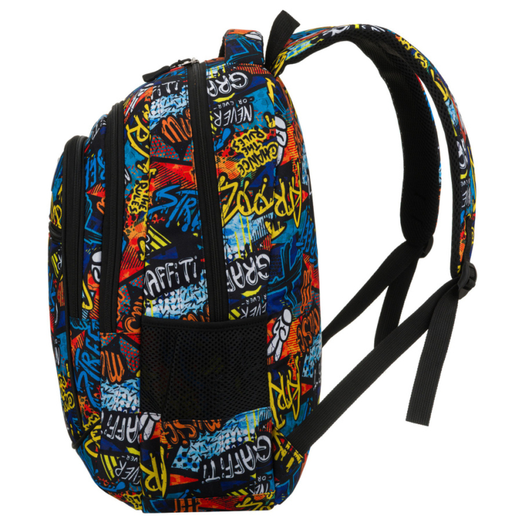 Peterson Ergonomikus Iskolatáska Gyerekeknek – graffitimintás, könnyű és praktikus