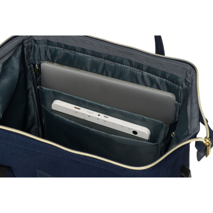 Peterson sötétkék laptop hátizsák USB töltővel - Wizz Air/Ryanair méret