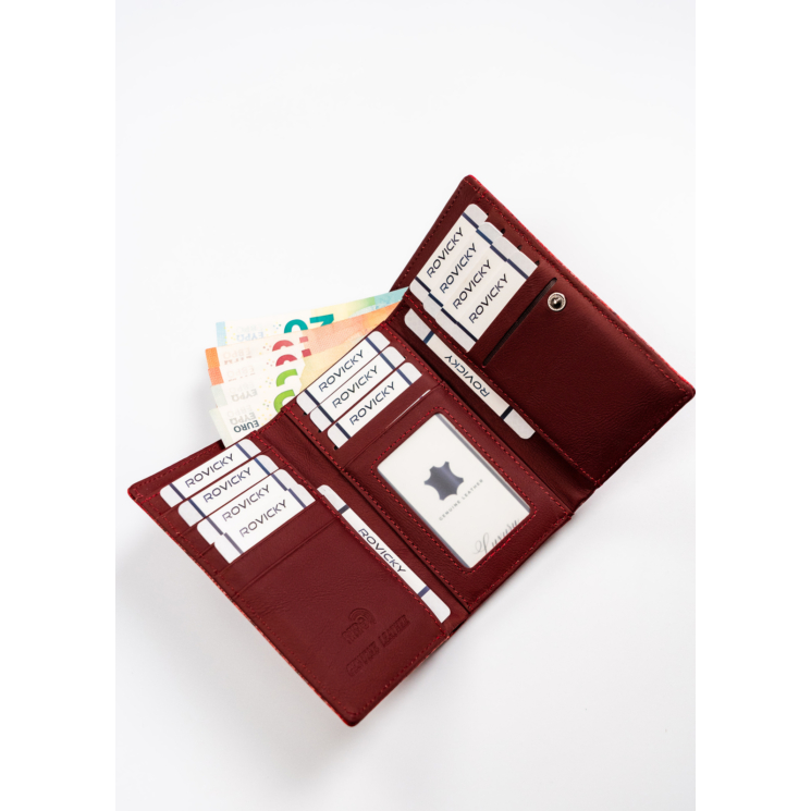 Női pénztárca bőr+PU PX23-DNH-BL Red