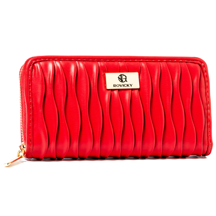 Női PU pénztárca R-PFF-01 RED