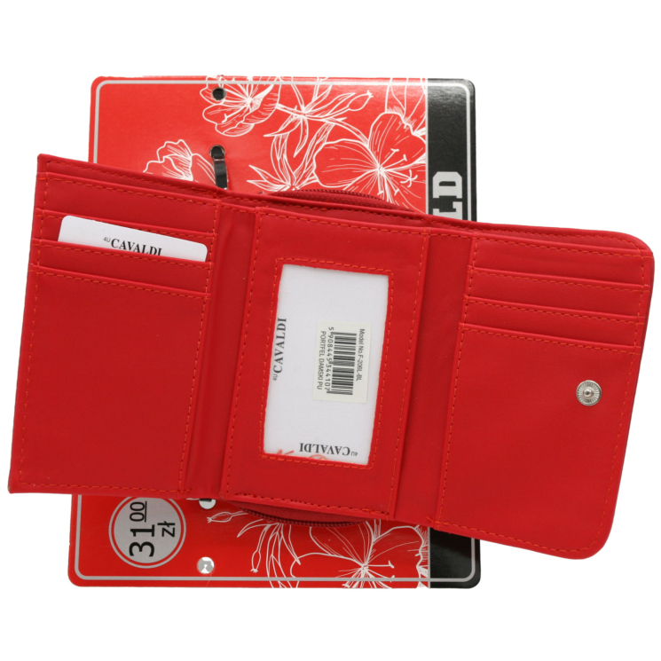 Női PU pénztárca F-206L-BL Red