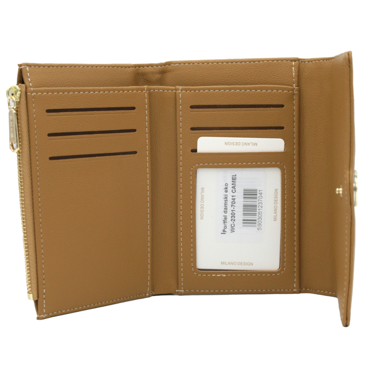 Női PU pénztárca WC-2301 Camel