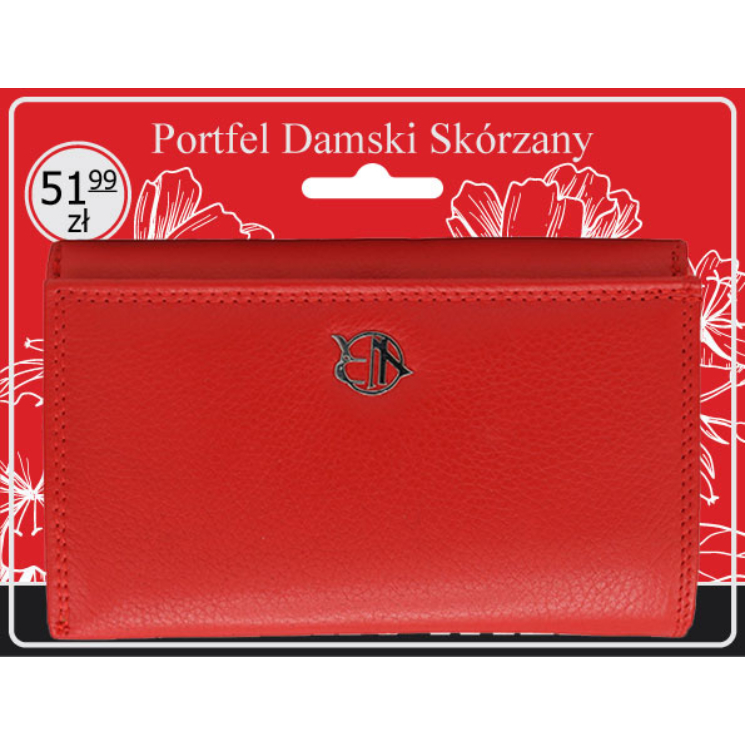 Női bőr pénztárca R-D1512-NCD-BL piros