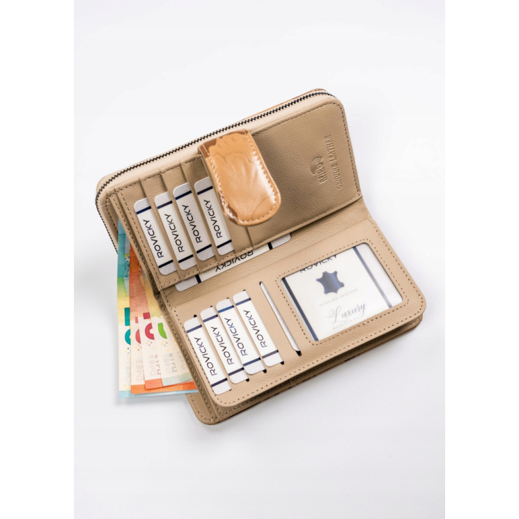 Női pénztárca Bőr+PU PX34-DSF Camel