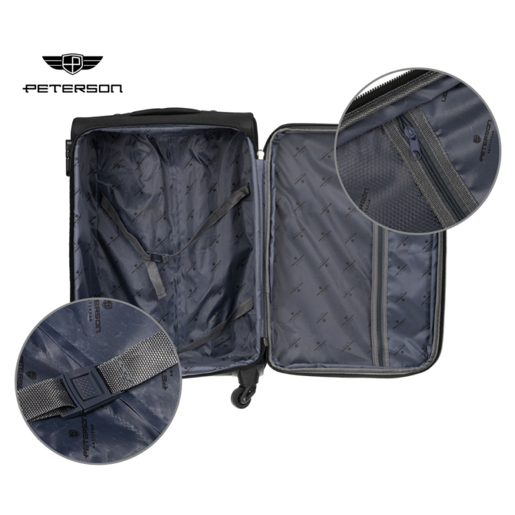 Bőröndkészlet PTN 5209-SET Fekete+Fekete
