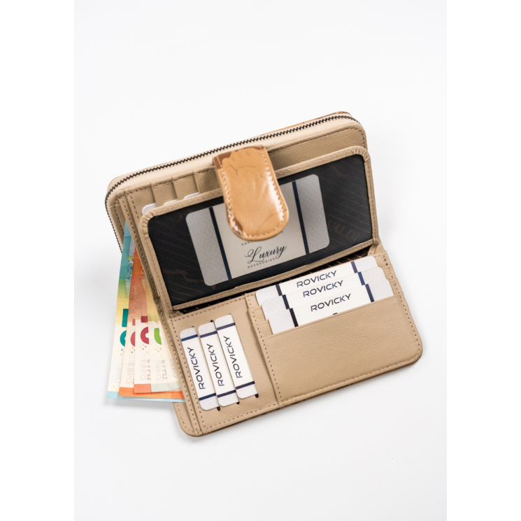 Női pénztárca Bőr+PU PX34-DSF Camel
