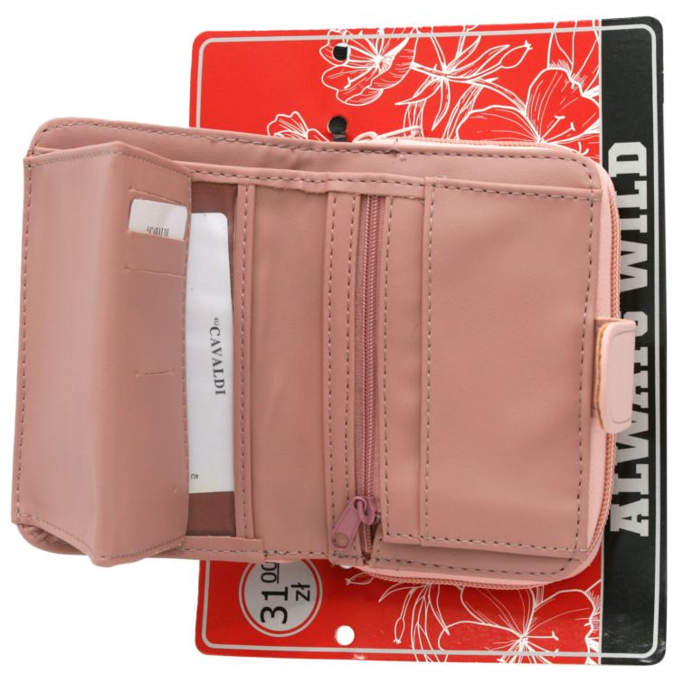 Női PU pénztárca K-030B-BL Pink