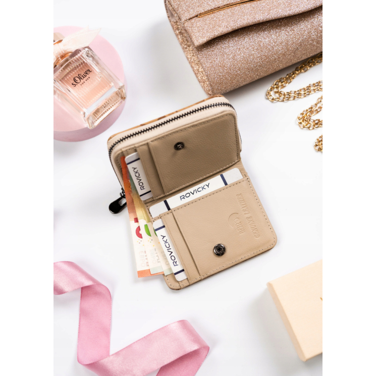 Női pénztárca bőr+PU PX33-DSF Camel