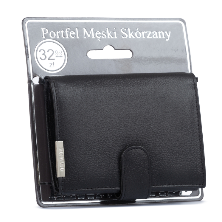 Férfi bőr pénztárca N4L-P-PDM-BL Fekete