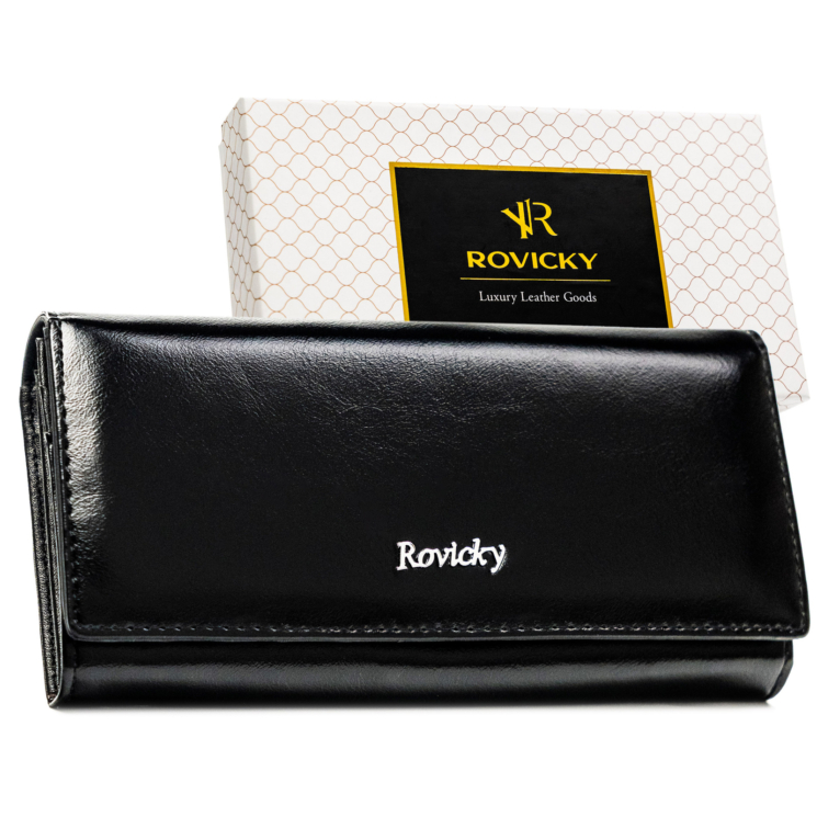Bőr + PU RFID pénztárca ROVICKY RPX-24-ML