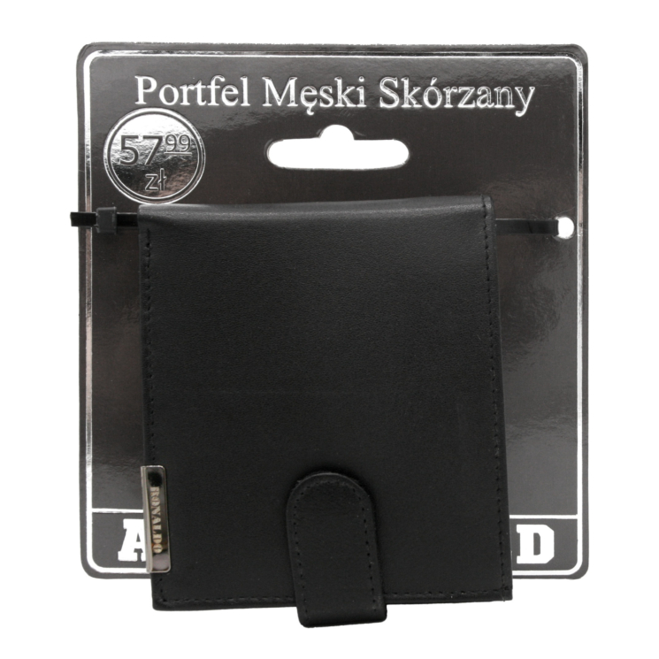 RM-01L-BDF-BL BLACK férfi bőr pénztárca
