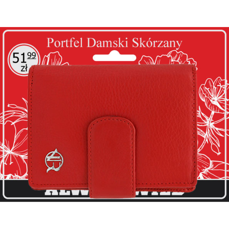 Női bőr pénztárca R-D1503-NCD-BL piros