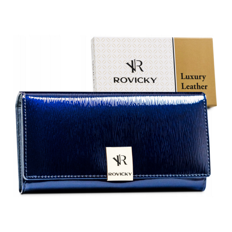 ROVICKY RH-27A-1-SH Kék bőr pénztárca