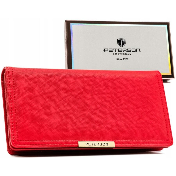 RFID öko-bőr pénztárca PETERSON PTN 005-SAF