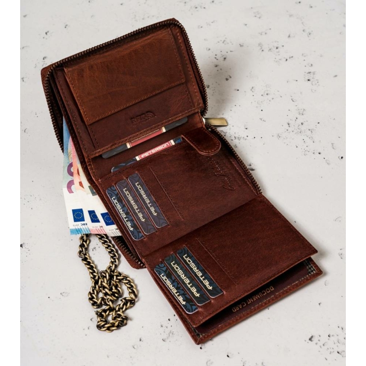 Férfi bőr pénztárca PTN N4C-05-HWM