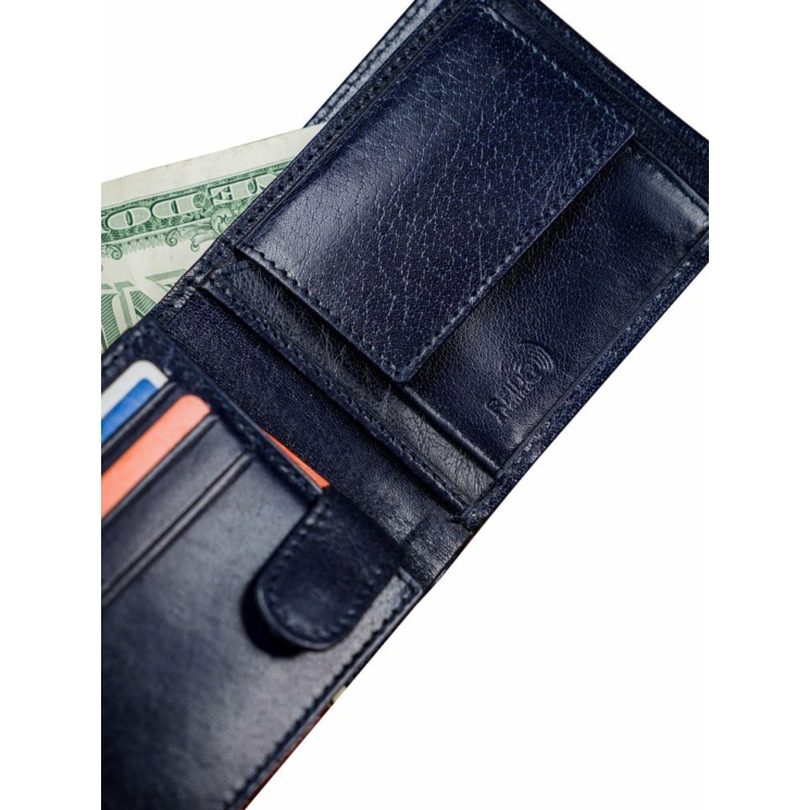 ROVICKY 323-RBA-D Navy+Red RFID bőr pénztárca