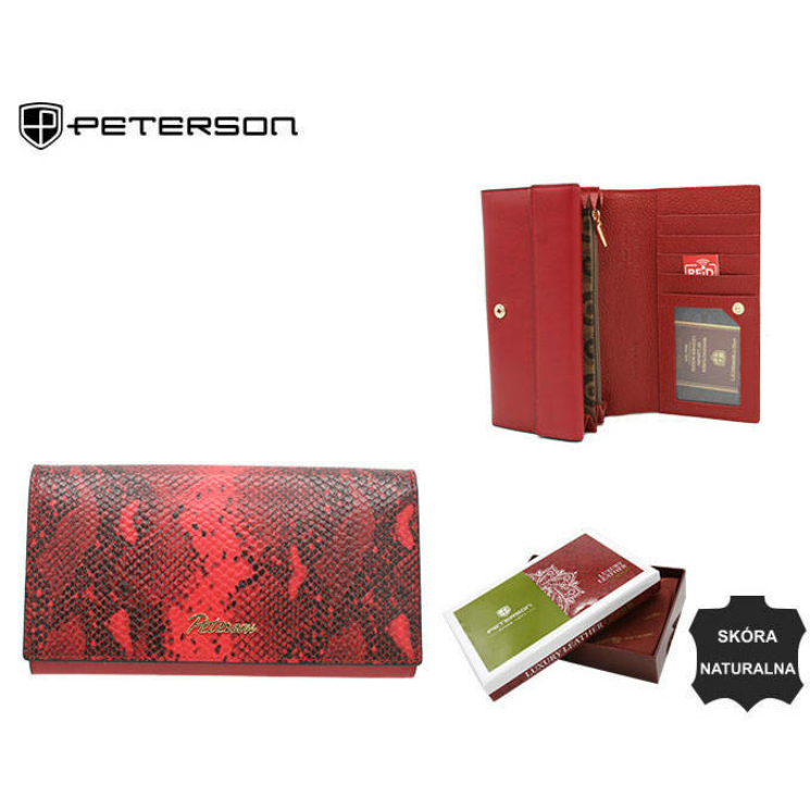 PTN bőrtárca SM-411 piros