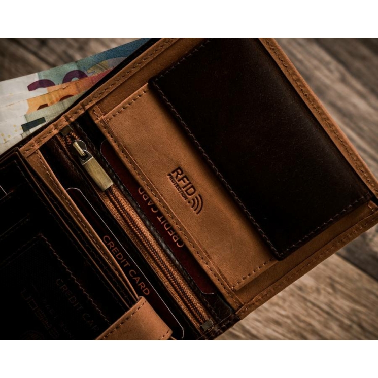 PETERSON PTN N4-SHS RFID bőr pénztárca