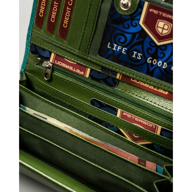 PETERSON PTN RD-08-GCL-S RFID bőr pénztárca