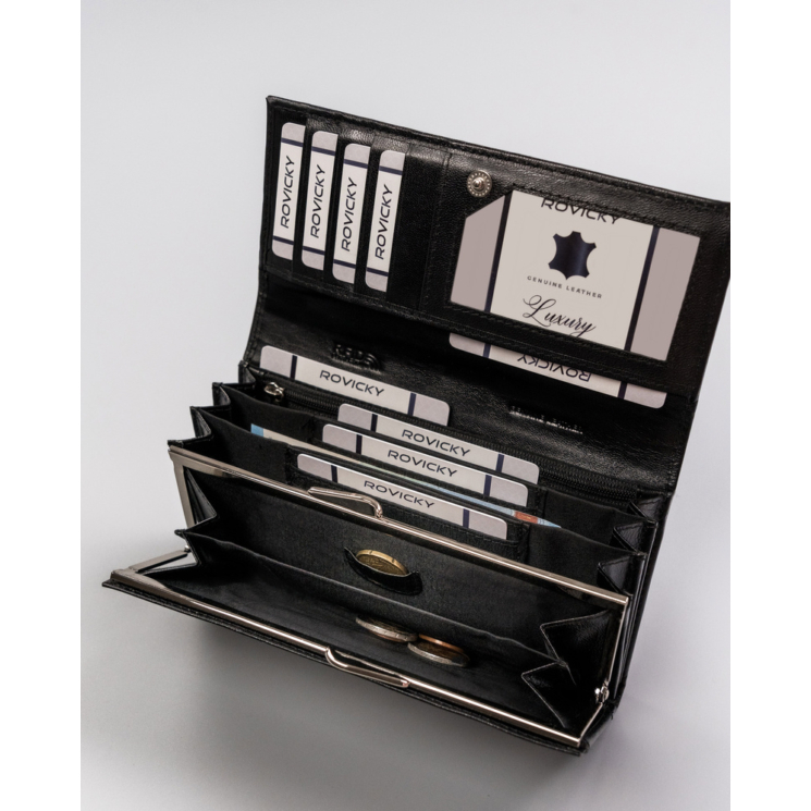 Női bőrtárca R-RD-35-GCL BLACK