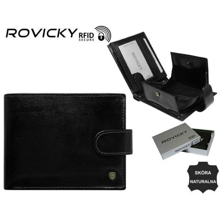 ROVICKY N61L-RVT D.Brown RFID bőr pénztárca