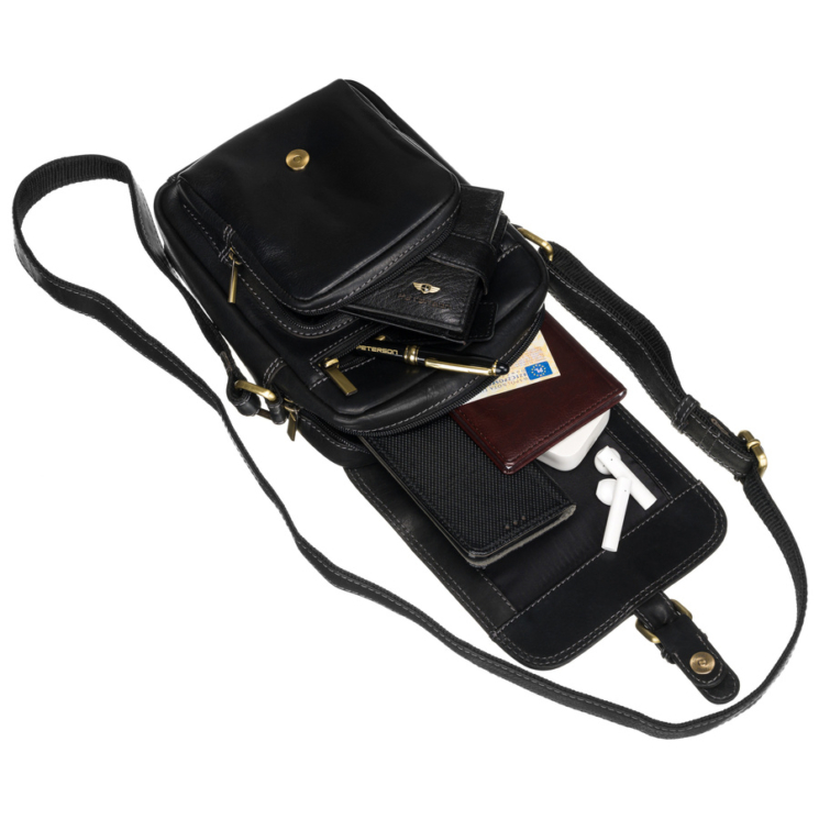 Bőr táska PTN TB-012-COM BLACK