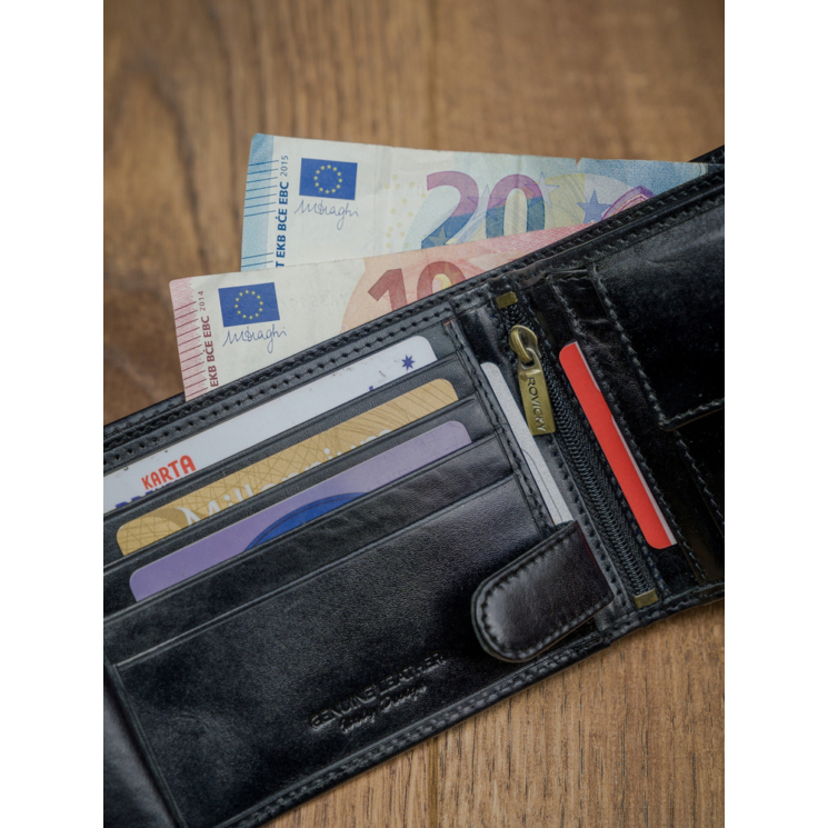 RFID bőr pénztárca ROVICKY N992L-RVT Fekete