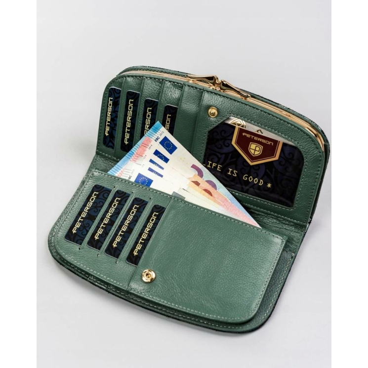 PETERSON PTN 42123-MD RFID bőr pénztárca