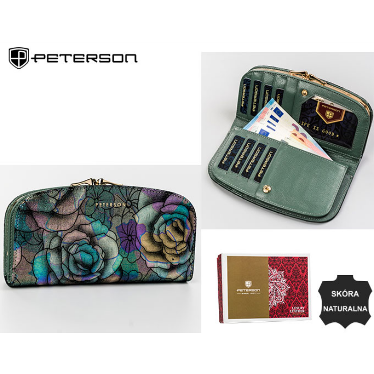 PETERSON PTN 42123-MD RFID bőr pénztárca