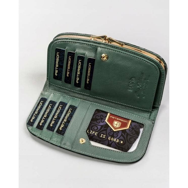 PETERSON PTN 42123-MD RFID bőr pénztárca