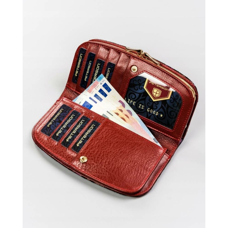 PETERSON PTN 42123-MD RFID bőr pénztárca