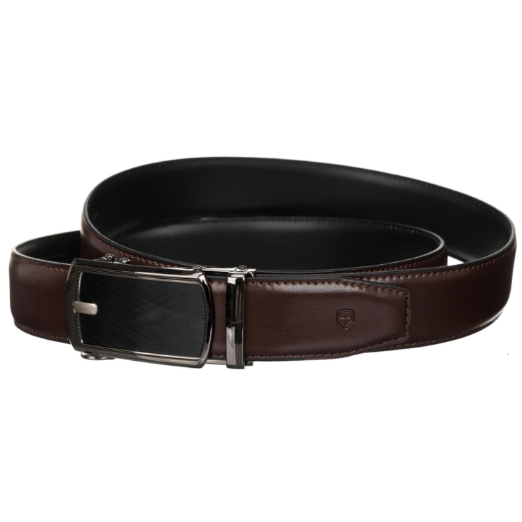 PU+bőr 35 mm-es öv PTN AB35-02-PUL BROWN