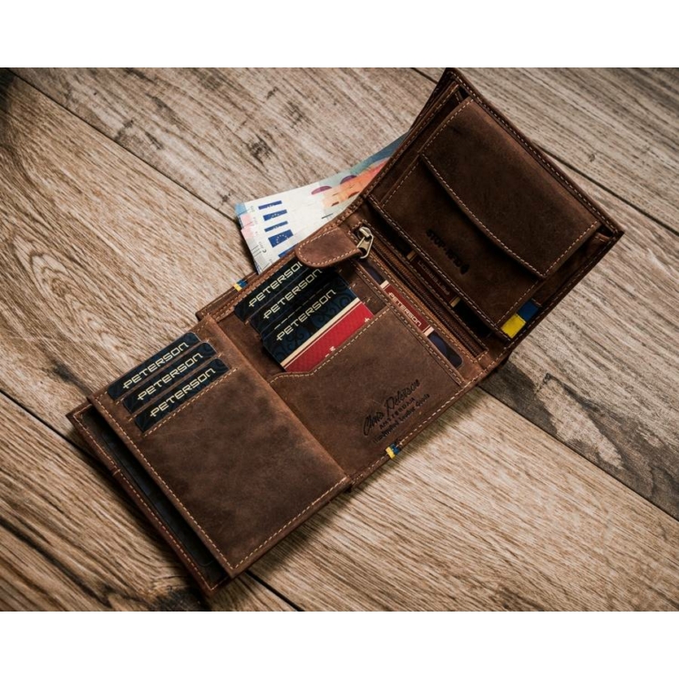 PETERSON PTN 317-P-UP UA RFID bőr pénztárca